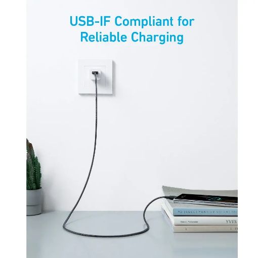 Εικόνα της Καλώδιο Anker 322 USB-A to USB-C 0.9m Black A81H5G11
