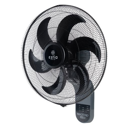 Εικόνα της Ανεμιστήρας Estia Bow Επιτοίχιος 45cm 75W Μαύρος 06-21177
