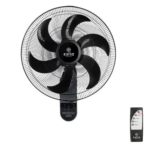 Εικόνα της Ανεμιστήρας Estia Bow Επιτοίχιος 45cm 75W Μαύρος 06-21177