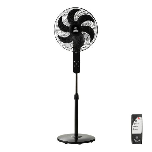 Εικόνα της Ανεμιστήρας Estia Bow Stand Επιδαπέδιος 40cm με Τηλεχειριστήριο 60W Black 06-21122