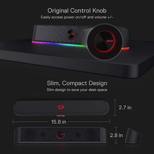 Εικόνα της Gaming Soundbar Redragon GS560 Adiemus RGB Black