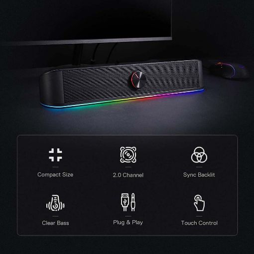 Εικόνα της Gaming Soundbar Redragon GS560 Adiemus RGB Black