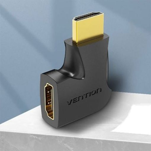 Εικόνα της Adapter Vention HDMI to HDMI M/F 90 Degree Black AIPB0