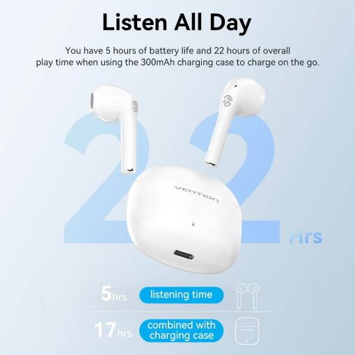 Εικόνα της True Wireless Earbuds Vention Elf E02 Bluetooth White NBGW0