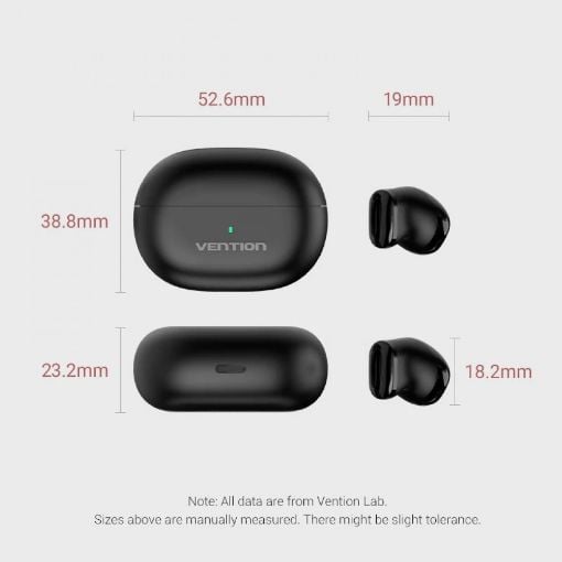 Εικόνα της True Wireless Earbuds Vention Tiny T12 Bluetooth Black NBLB0