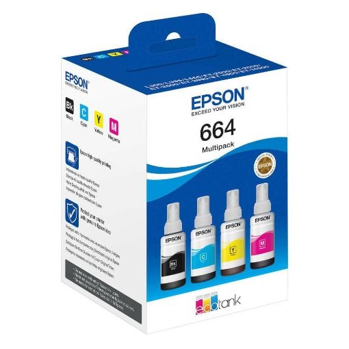 Εικόνα της Πακέτο 4 Μελανιών Epson 664 Black, Cyan, Magenta και Yellow C13T66464A