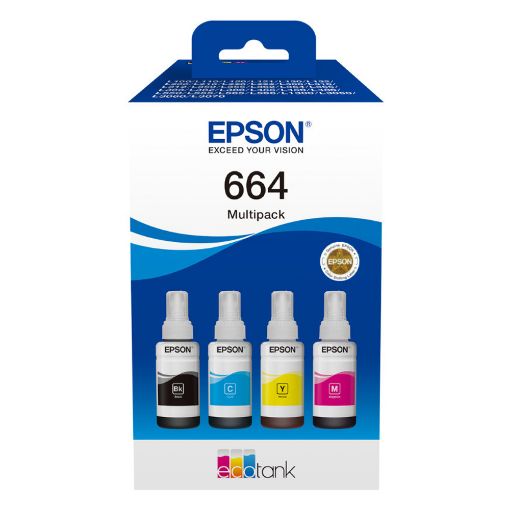 Εικόνα της Πακέτο 4 Μελανιών Epson 664 Black, Cyan, Magenta και Yellow C13T66464A