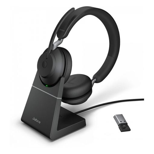 Εικόνα της Headset Jabra Evolve2 65 UC Stereo Link380a USB-A with Desk Stand Black 26599-989-989