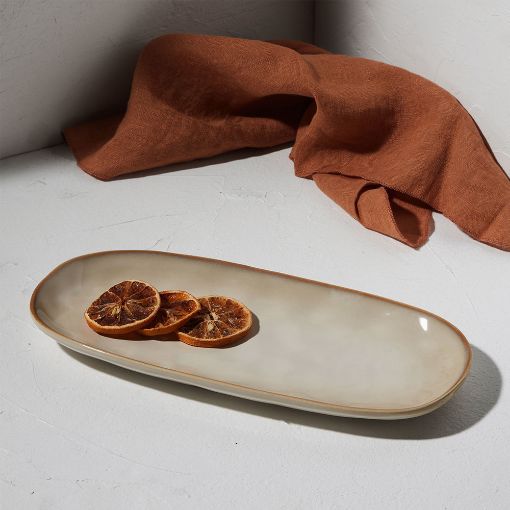Εικόνα της Πιατέλα Οβάλ Estia Vignette Stoneware 31cm Ivory 07-24321