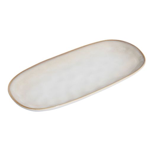 Εικόνα της Πιατέλα Οβάλ Estia Vignette Stoneware 31cm Ivory 07-24321