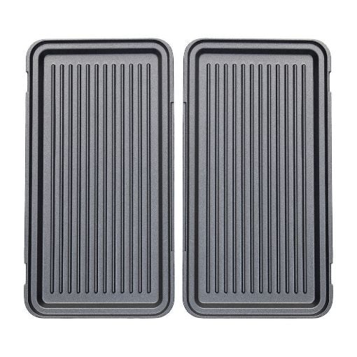 Εικόνα της Τοστιέρα Estia Black & Inox 2 Θέσεων 850w με Αποσπώμενες Αντικολλητικές Πλάκες 06-10041