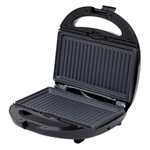 Εικόνα της Τοστιέρα Estia Black & Inox 2 Θέσεων 850w με Αποσπώμενες Αντικολλητικές Πλάκες 06-10041