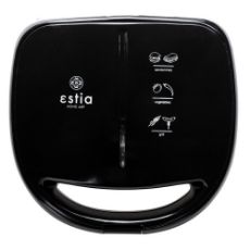 Εικόνα της Τοστιέρα Estia Black & Inox 2 Θέσεων 850w με Αποσπώμενες Αντικολλητικές Πλάκες 06-10041