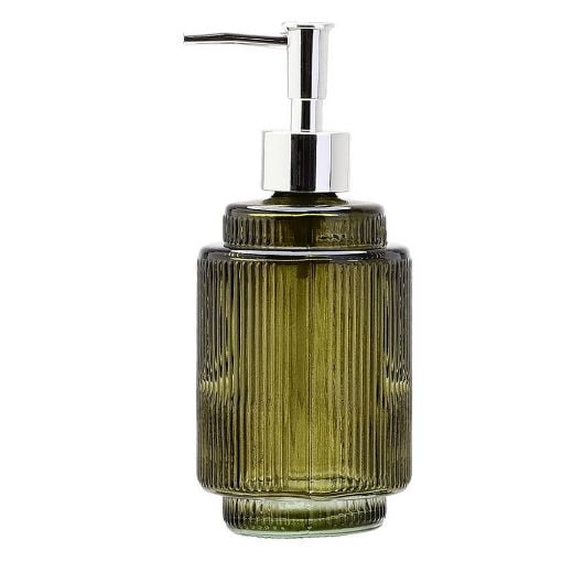 Εικόνα της Αντλία Σαπουνιού Estia Olive Series Γυάλινη 380ml Λαδί 02-14872
