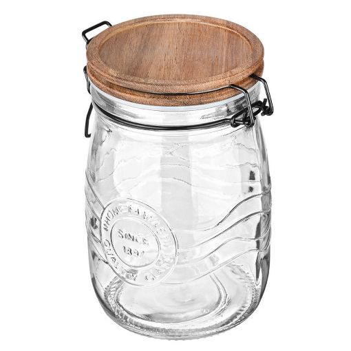Εικόνα της Δοχείο Αποθήκευσης Estia Allure Γυάλινο 1000ml με Κλιπ Καπάκι 01-23904