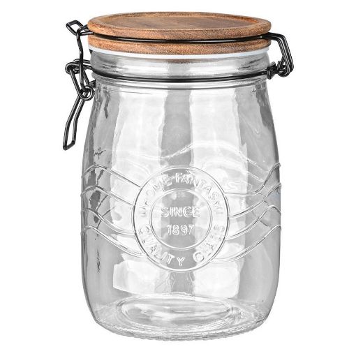 Εικόνα της Δοχείο Αποθήκευσης Estia Allure Γυάλινο 1000ml με Κλιπ Καπάκι 01-23904