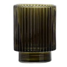 Εικόνα της Ποτηράκι Μπάνιου Estia Olive Series Γυάλινο 7.5x7.5x9.7 cm Λαδί 02-14889