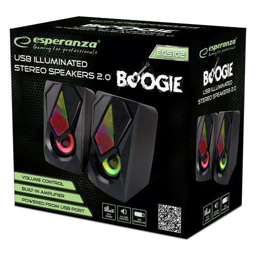 Εικόνα της Ηχεία Υπολογιστή Esperanza Boogie 2.0 5W Μαύρο EGS102