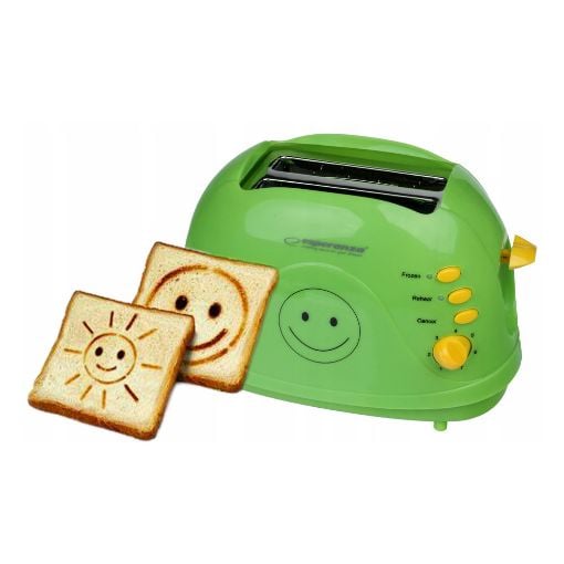 Εικόνα της Φρυγανιέρα Esperanza Image Smiley 2 Θέσεων 750W Πράσινη EKT003