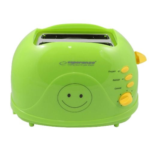 Εικόνα της Φρυγανιέρα Esperanza Image Smiley 2 Θέσεων 750W Πράσινη EKT003