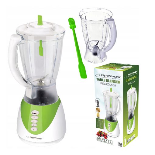 Εικόνα της Μπλέντερ Esperanza Pina Colada 1.5lt 350W Λευκό/Πράσινο EKM023G