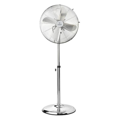 Εικόνα της Ανεμιστήρας Estia Retroflow Stand Επιδαπέδιος 40cm 50W Μεταλλικός Ασημί 06-21535