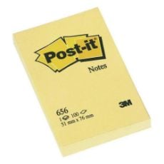 Εικόνα της Αυτοκόλλητα Χαρτάκια 3M Post-it 100 Φύλλα 76 x 51 mm Κίτρινα 12τμχ 656CY