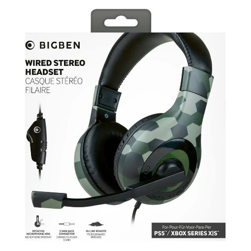 Εικόνα της BigBen Stereo Gaming Headset Green Camo (PS5/PS4/XB1-XBX/PC/NSW)