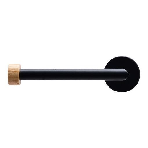 Εικόνα της Χαρτοθήκη Επιτοίχια Estia Bamboo Essentials Μεταλλική/Bamboo Μάυρη 02-14766
