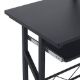 Εικόνα της Homcom Γωνιακό Μεταλλικό Γραφείο 150x150x76 cm Μαύρο 836-122BK