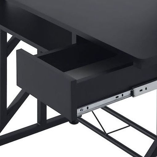 Εικόνα της Homcom Γωνιακό Μεταλλικό Γραφείο 150x150x76 cm Μαύρο 836-122BK