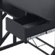 Εικόνα της Homcom Γωνιακό Μεταλλικό Γραφείο 150x150x76 cm Μαύρο 836-122BK