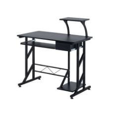 Εικόνα της Homcom Γωνιακό Μεταλλικό Γραφείο 150x150x76 cm Μαύρο 836-122BK
