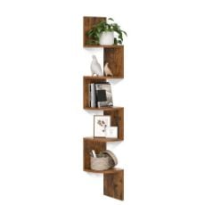 Εικόνα της Vasagle Γωνιακή Βιβλιοθήκη 5 Επιπέδων Rustic Brown LBC72BX