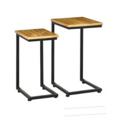 Εικόνα της Outsunny Σετ 2 Πλαϊνά Τραπεζάκια Κήπου 40x30x60 cm 84G-079V00LR