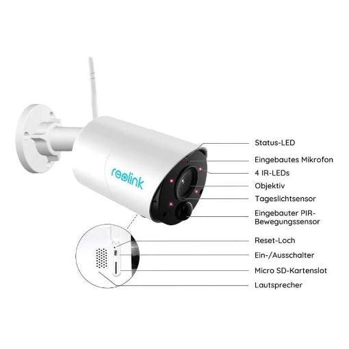 Εικόνα της Wireless Outdoor IP Camera Reolink Argus Series B320 White
