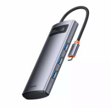 Εικόνα της USB-C Hub Baseus Metal Gleam 4-port USB 3.0 Grey WKWG070013