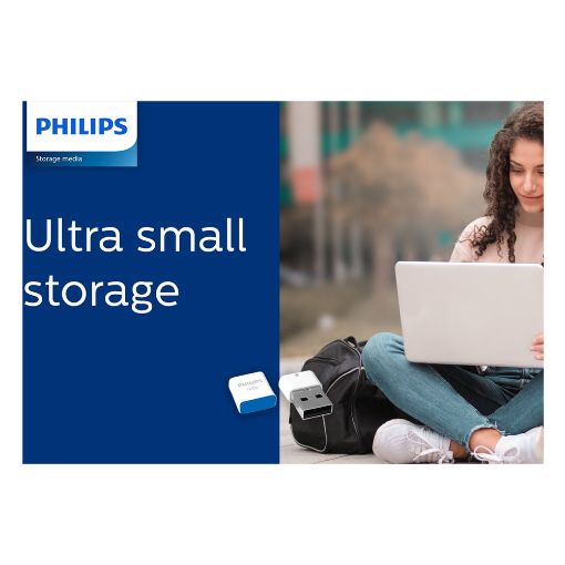 Εικόνα της Philips Pico 16GB USB 2.0 White/Blue FM16FD85B/00