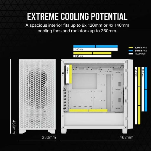 Εικόνα της Corsair 3000D Airflow Tempered Glass White CC-9011252-WW