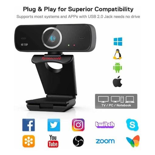 Εικόνα της Webcam Redragon GW600 Fobos HD