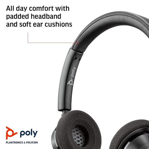 Εικόνα της Headset Poly Blackwire 3320 Stereo Microsoft Teams Certified USB-C with USB-C/A Adapter Black 8X220AA