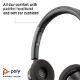 Εικόνα της Headset Poly Blackwire 3320 Stereo Microsoft Teams Certified USB-C with USB-C/A Adapter Black 8X220AA
