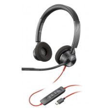 Εικόνα της Headset Poly Blackwire 3320 Stereo Microsoft Teams Certified USB-C with USB-C/A Adapter Black 8X220AA