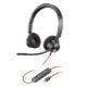 Εικόνα της Headset Poly Blackwire 3320 Stereo Microsoft Teams Certified USB-C with USB-C/A Adapter Black 8X220AA