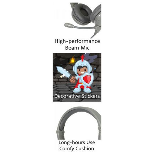 Εικόνα της Headset BuddyPhones Galaxy On Ear Multimedia για Παιδιά με Μικρόφωνο Γκρι BP-GALAXY-GREY
