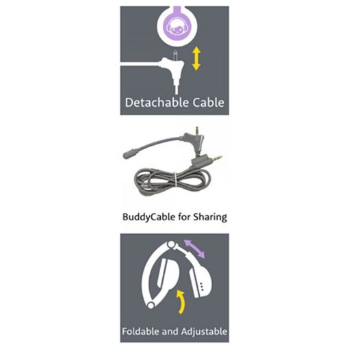 Εικόνα της Headset BuddyPhones Galaxy On Ear Multimedia για Παιδιά με Μικρόφωνο Γκρι BP-GALAXY-GREY