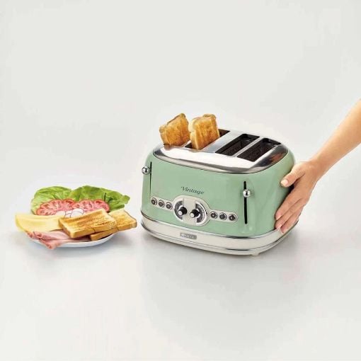 Εικόνα της Φρυγανιέρα Ariete 0156/04 Vintage 4 Θέσεων 1600W Green 00C015604AR0