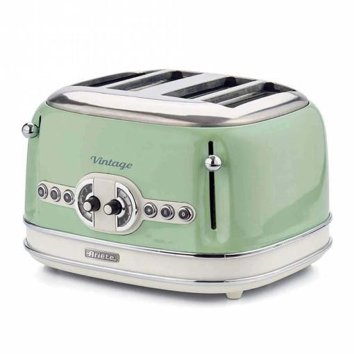 Εικόνα της Φρυγανιέρα Ariete 0156/04 Vintage 4 Θέσεων 1600W Green 00C015604AR0