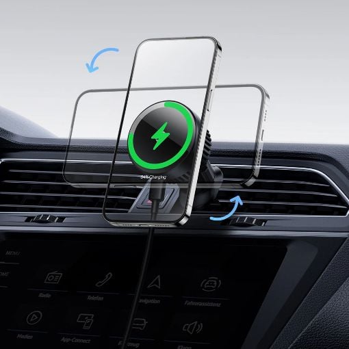 Εικόνα της Baseus Car Mount for Phone with Case and Wireless Charging 15W Black C40164100121-01