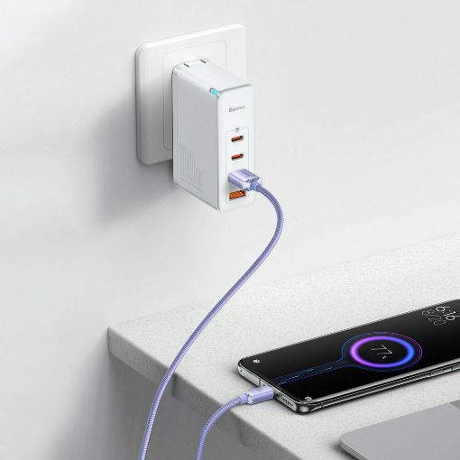 Εικόνα της Καλώδιο Baseus Crystal Shine USB to USB-C 100W 2m Purple CAJY000505